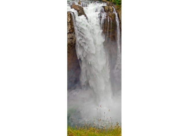 Наклейка на дверь Красивый Горный Водопад